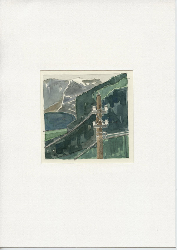 Geirangerfjord vanuit hut (Noorwegen)