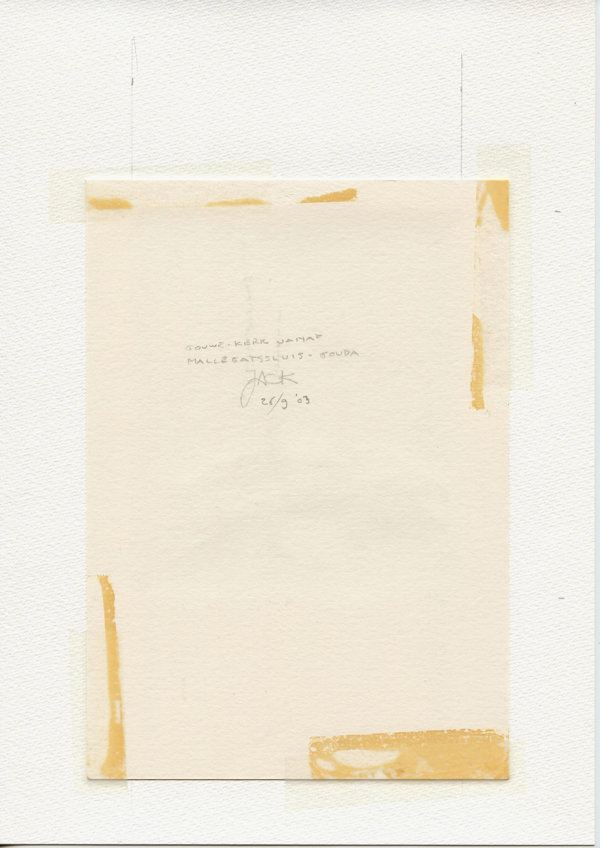 Gouwe kerk vanaf Mallegatssluis - Gouda (Backside)