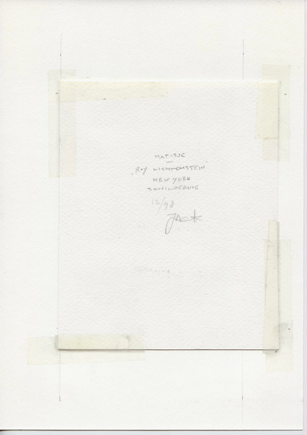 Matisse - Roy Lichtenstein New York Schildering (Backside)
