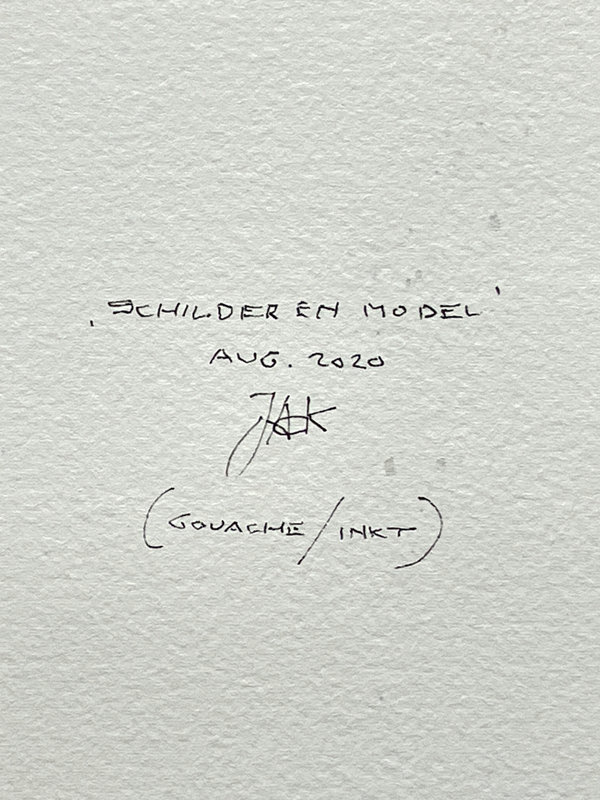 Schilder en Model (Backside)