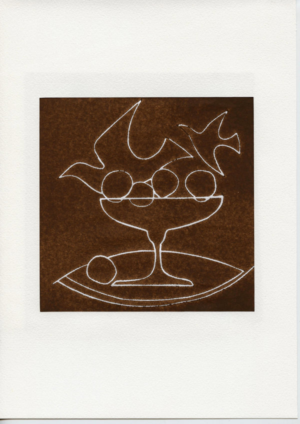 Fruitschaal met vogels