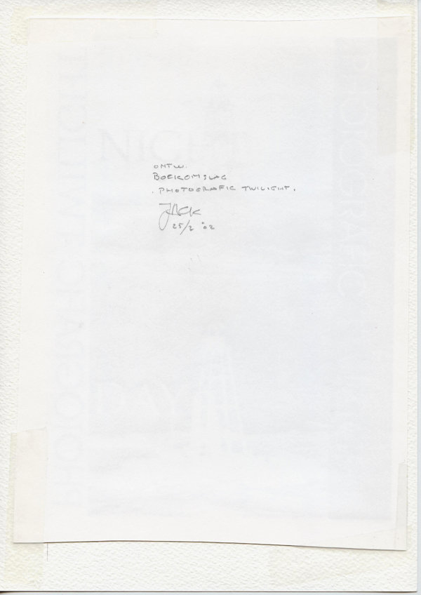 Ontw. boekomslag Photographic Twilight (Backside)