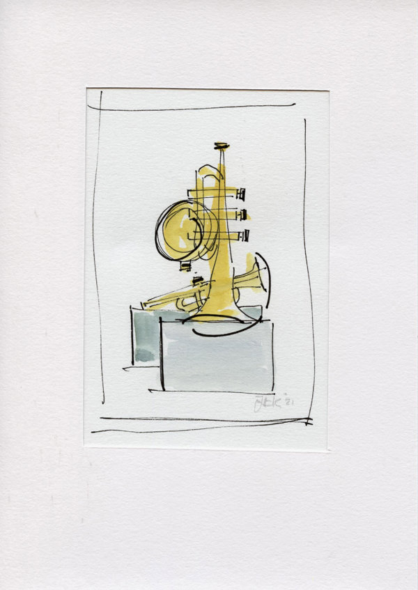 Stilleven Trompetten