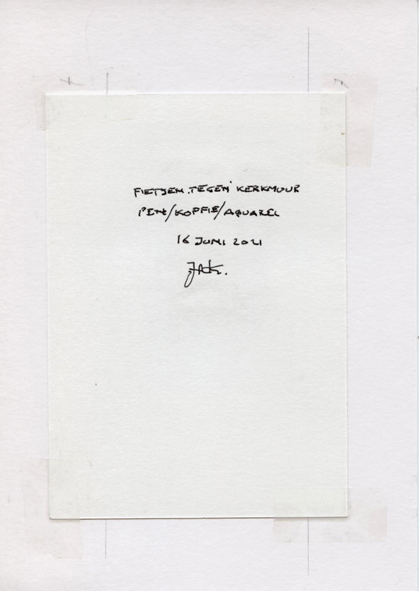 Fietsen tegen kerkmuur (Backside)