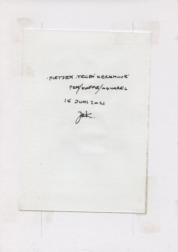 Fietsen tegen kerkmuur (Backside)