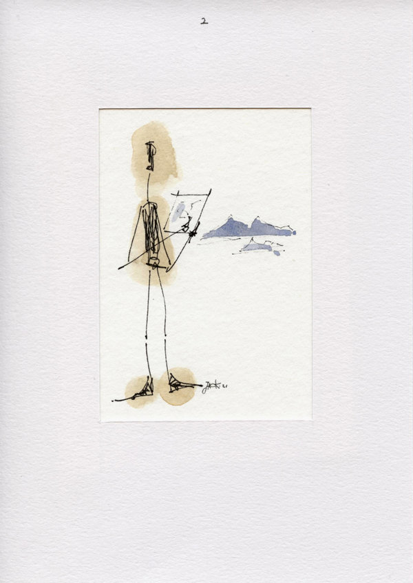 Schetsend in Noorwegen