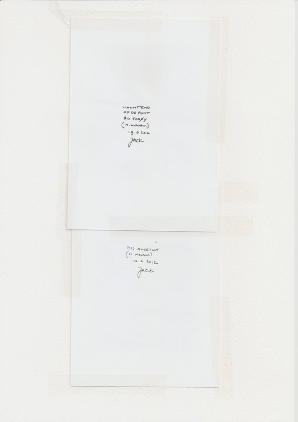 Wachtend op de pont bij Forøy (M. Noorw.) (Backside)