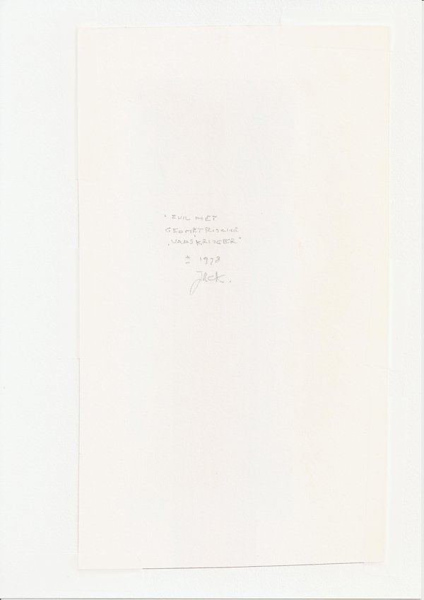 'Zuil met geometrische vaaskrijger' (Backside)