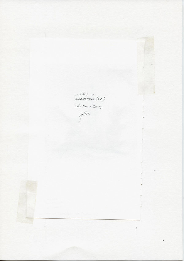 Toren in Kaapstad (Z.A.) (Backside)