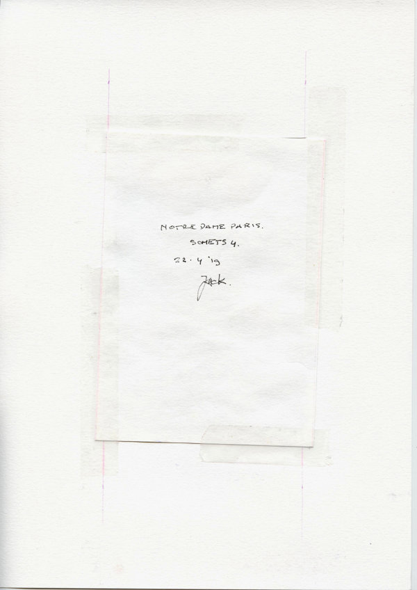 Notre Dame Paris Schets 4 (Backside)